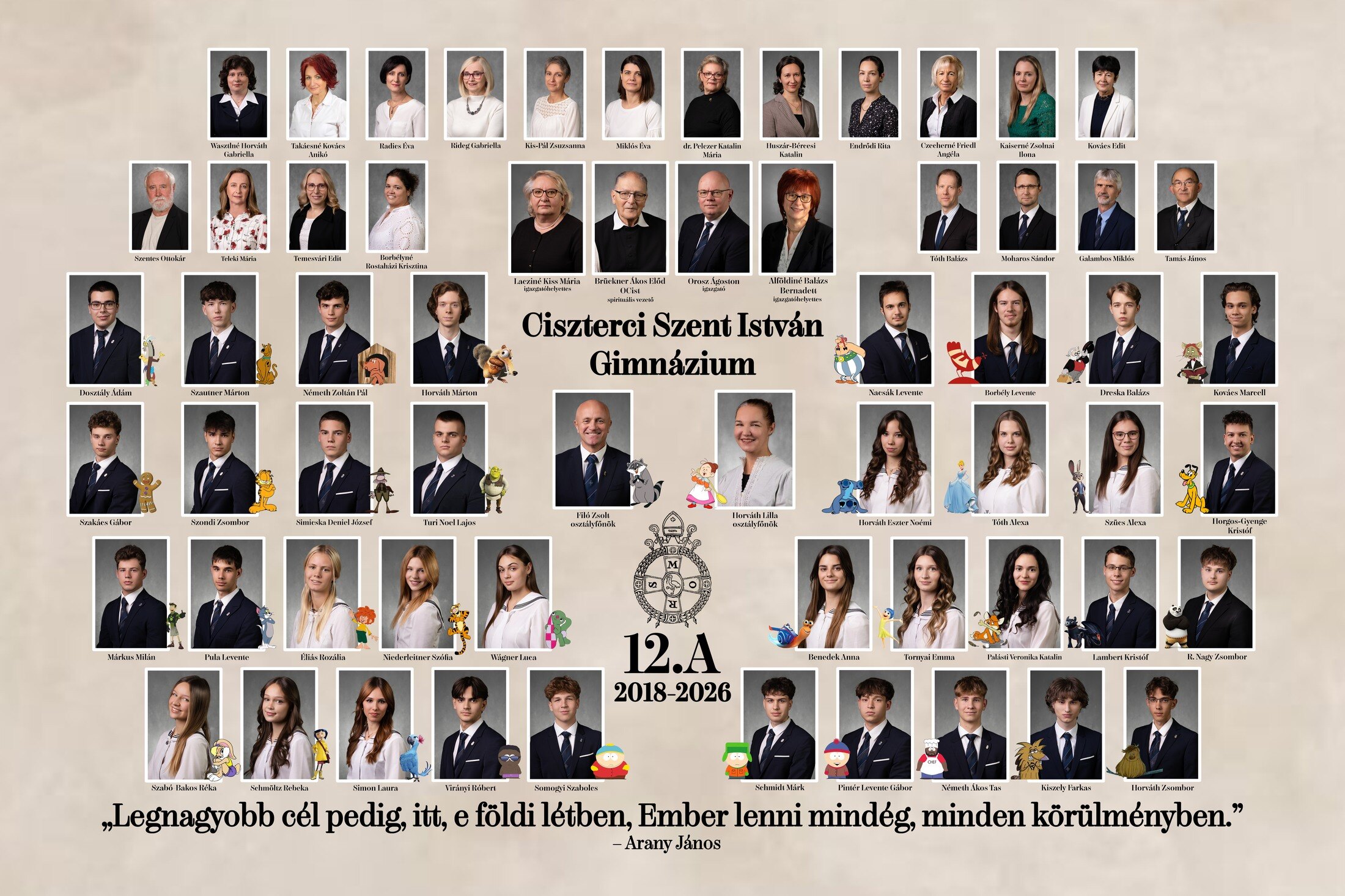 Ciszterci Szent István Gimnázium 12.A tabló