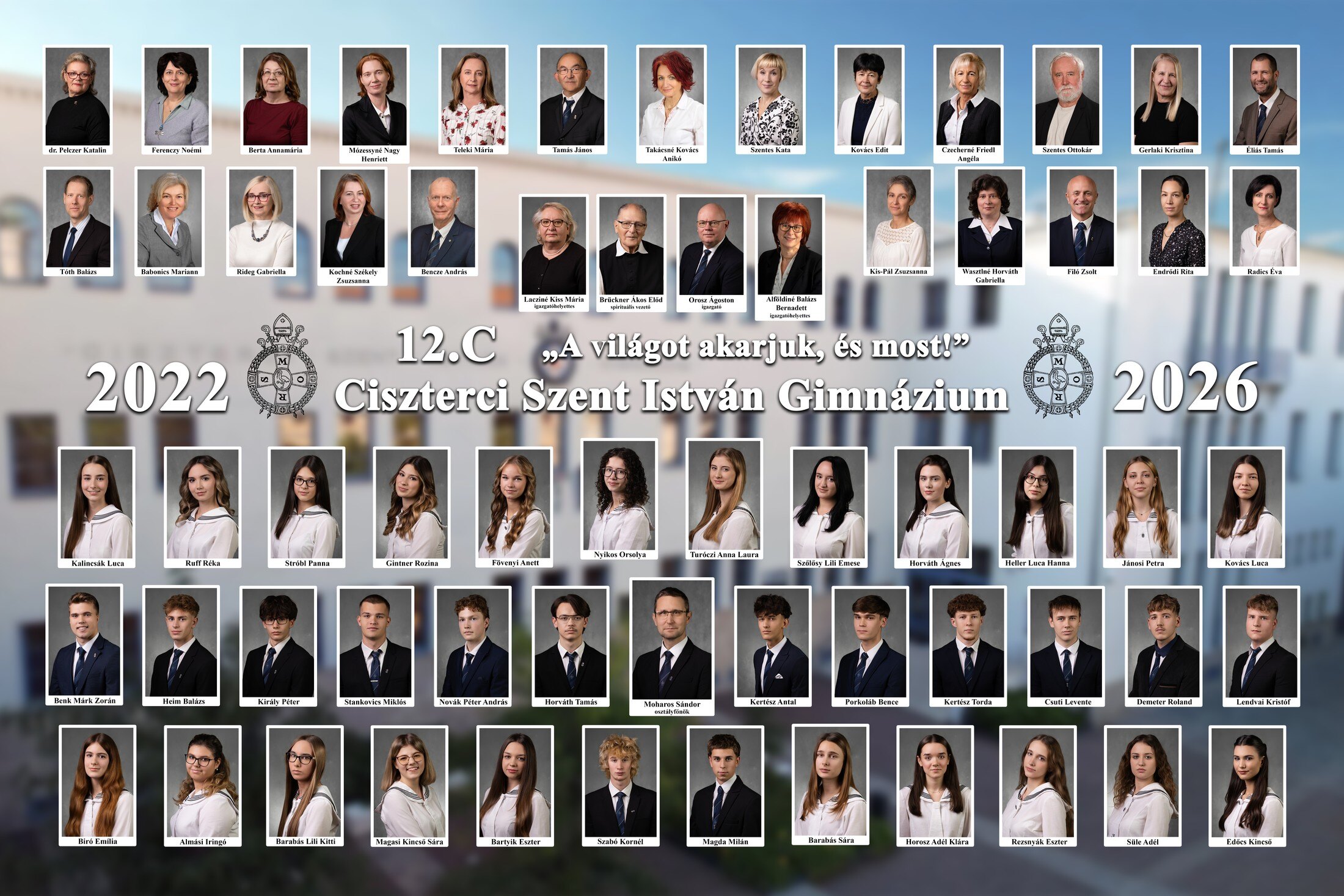 Ciszterci Szent István Gimnázium 12.C tabló